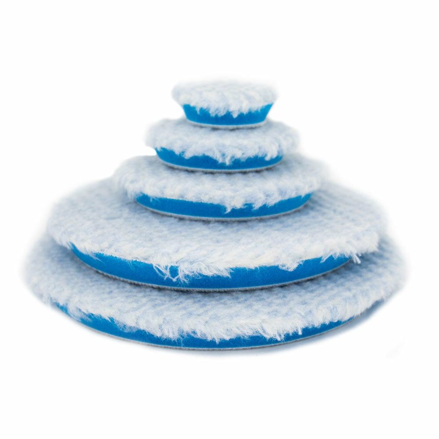 Accessories * | Rupes Tool Spa Rupes Bigfoot Blue Coarse Wool Pads