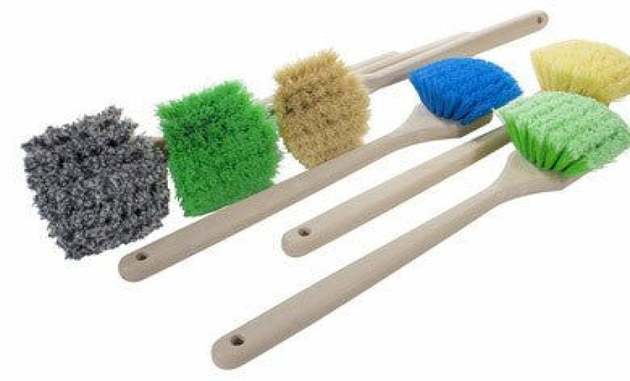 Brushes * | Magnolia Brush Brushes Magnolia Long Handle Super Soft Fender/Utility Brush-Green