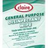 Cleaners & Degreasers * | Claire General Purpose Disinfectant Wipes Cleaners & Degreasers