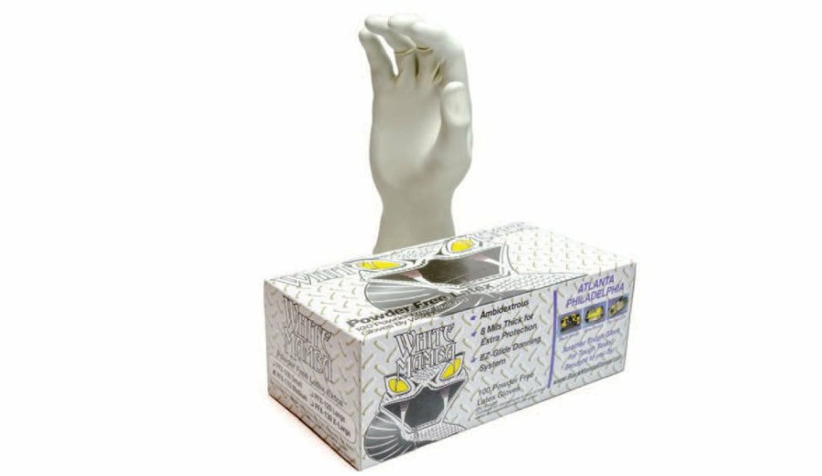 Accessories * | Black Mamba Gloves White Mamba 8Mil. Latex Disposable Gloves Accessories